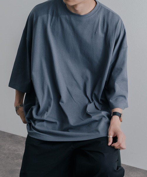 epnok(エプノック)の「タックオーバーTee(Tシャツ/カットソー・メンズ・オフホワイト/グレイッシュベージュ/ミント/グレイッシュブルー/オートミール・SMALL/MEDIUM/LARGE)」の19枚目の写真