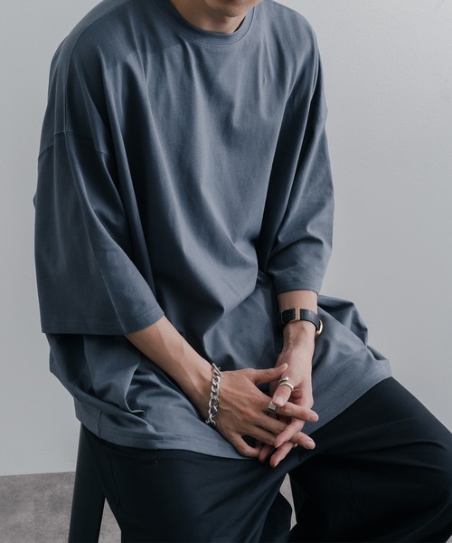 epnok(エプノック)の「タックオーバーTee(Tシャツ/カットソー・メンズ・オフホワイト/グレイッシュベージュ/ミント/グレイッシュブルー/オートミール・SMALL/MEDIUM/LARGE)」の20枚目の写真