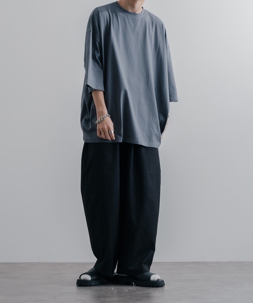 epnok(エプノック)の「タックオーバーTee(Tシャツ/カットソー・メンズ・オフホワイト/グレイッシュベージュ/ミント/グレイッシュブルー/オートミール・SMALL/MEDIUM/LARGE)」の12枚目の写真