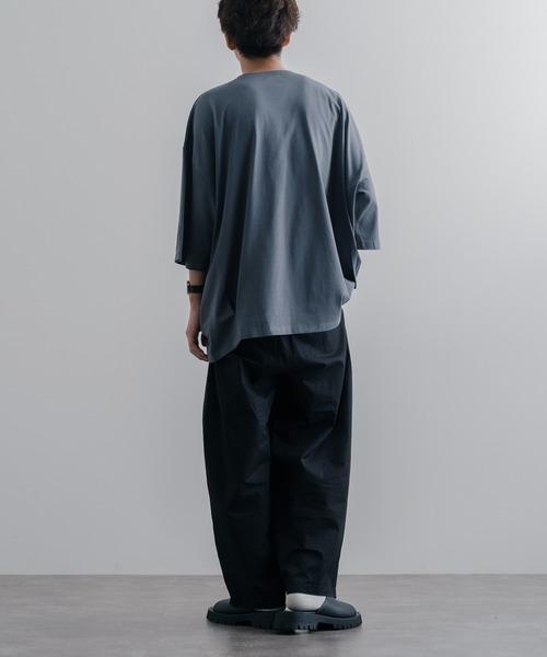 epnok(エプノック)の「タックオーバーTee(Tシャツ/カットソー・メンズ・オフホワイト/グレイッシュベージュ/ミント/グレイッシュブルー/オートミール・SMALL/MEDIUM/LARGE)」の13枚目の写真