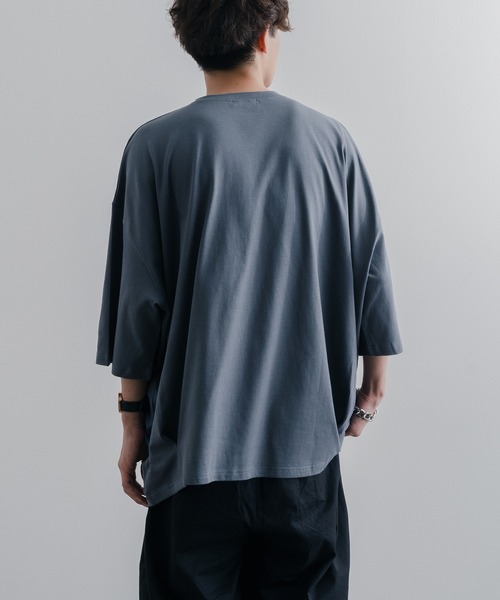 epnok(エプノック)の「タックオーバーTee(Tシャツ/カットソー・メンズ・オフホワイト/グレイッシュベージュ/ミント/グレイッシュブルー/オートミール・SMALL/MEDIUM/LARGE)」の10枚目の写真