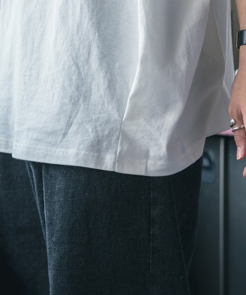 epnok(エプノック)の「タックオーバーTee(Tシャツ/カットソー・メンズ・オフホワイト/グレイッシュベージュ/ミント/グレイッシュブルー/オートミール・SMALL/MEDIUM/LARGE)」の18枚目の写真