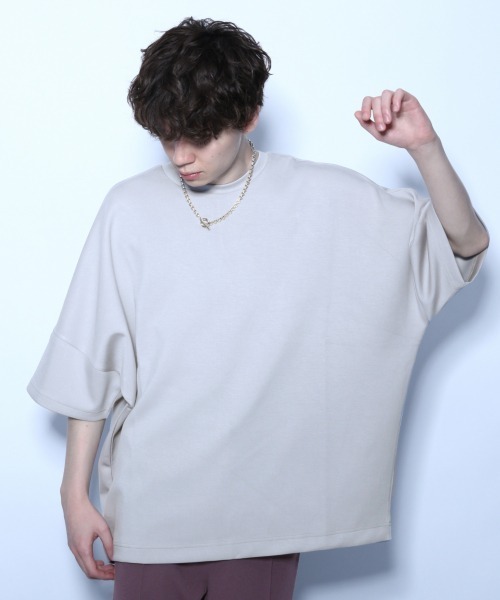 HARE（ハレ）の「ドルマンカットソー(HARE)（Tシャツ/カットソー・メンズ・オフホワイト/ブラック/ブルー/グレー/ブラウン/グリーン・FREE）」の4枚目の写真