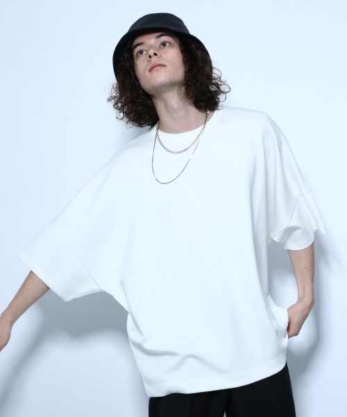 HARE（ハレ）の「ドルマンカットソー(HARE)（Tシャツ/カットソー・メンズ・オフホワイト/ブラック/ブルー/グレー/ブラウン/グリーン・FREE）」の2枚目の写真