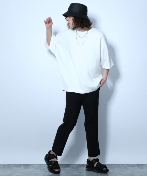 HARE（ハレ）の「ドルマンカットソー(HARE)（Tシャツ/カットソー・メンズ・オフホワイト/ブラック/ブルー/グレー/ブラウン/グリーン・FREE）」の17枚目の写真