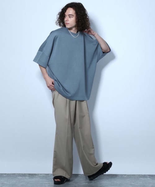 HARE（ハレ）の「ドルマンカットソー(HARE)（Tシャツ/カットソー・メンズ・オフホワイト/ブラック/ブルー/グレー/ブラウン/グリーン・FREE）」の13枚目の写真