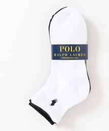 POLO RALPH LAUREN | 【 POLO RALPH LAUREN/ポロラルフローレン】クォーター丈靴下（ソックス）　3足組　ワンポイント刺繍(ソックス/靴下)