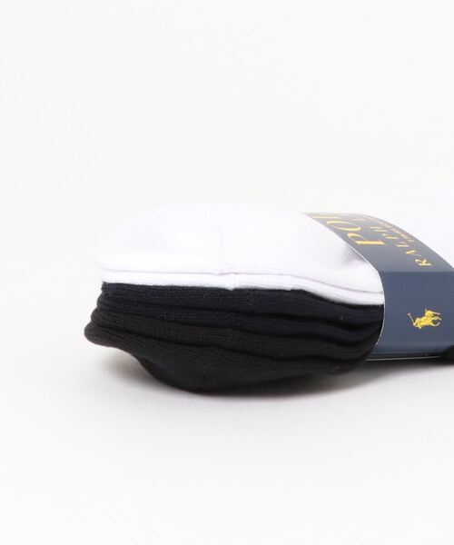 POLO RALPH LAUREN（ポロ ラルフ ローレン）の「【 POLO RALPH LAUREN/ポロラルフローレン】クォーター丈靴下（ソックス）　3足組　ワンポイント刺繍（ソックス/靴下・レディース・ホワイト系その他・FREE）」の2枚目の写真