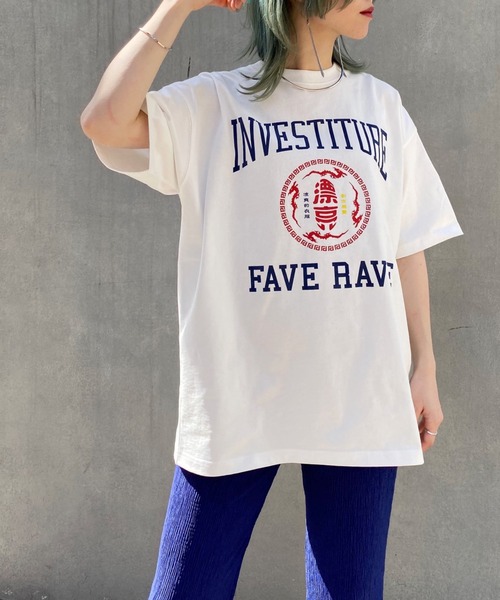 PBLIM（ページボーイリム）の「【PAGEBOYLIM】カンジカレッジT（Tシャツ/カットソー・レディース・パープル/オフホワイト/グリーン・MEDIUM/LARGE）」の5枚目の写真