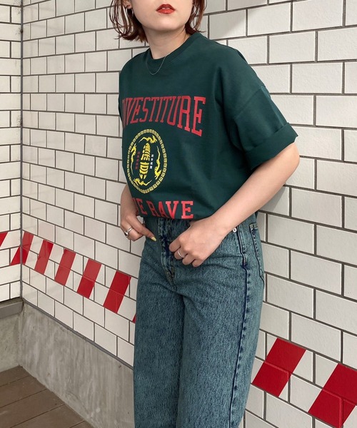 PBLIM（ページボーイリム）の「【PAGEBOYLIM】カンジカレッジT（Tシャツ/カットソー・レディース・パープル/オフホワイト/グリーン・MEDIUM/LARGE）」の7枚目の写真