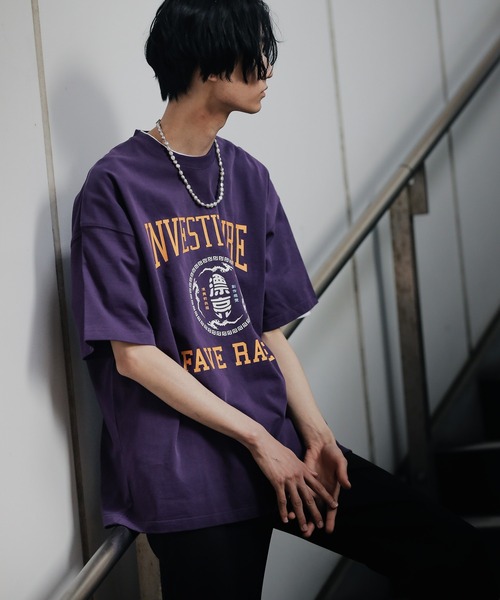 PBLIM（ページボーイリム）の「【PAGEBOYLIM】カンジカレッジT（Tシャツ/カットソー・レディース・パープル/オフホワイト/グリーン・MEDIUM/LARGE）」の10枚目の写真