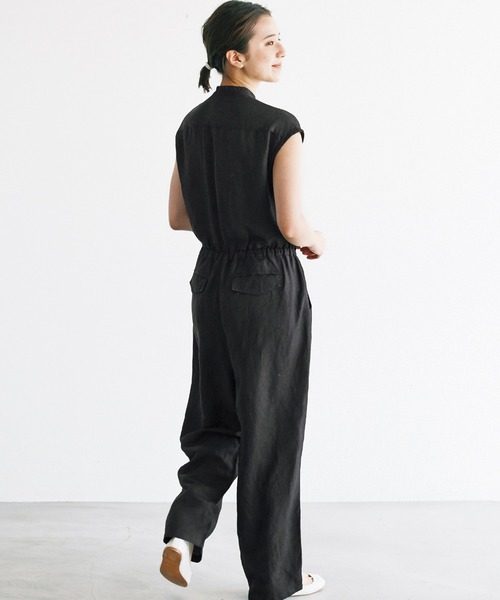 avecmoi（アヴェクモワ）の「【佐藤かなさんプロデュース】 アヴェクモワ　フレンチスリーブオールインワン〈ブラック〉（つなぎ/オールインワン・レディース・ブラック・SMALL/MEDIUM）」の5枚目の写真