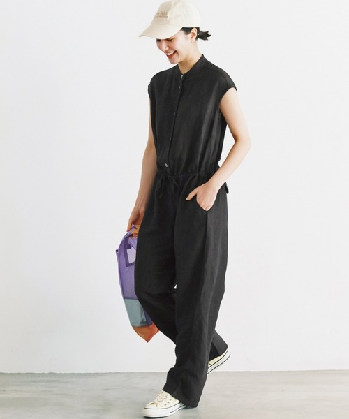 avecmoi（アヴェクモワ）の「【佐藤かなさんプロデュース】 アヴェクモワ　フレンチスリーブオールインワン〈ブラック〉（つなぎ/オールインワン・レディース・ブラック・SMALL/MEDIUM）」の7枚目の写真