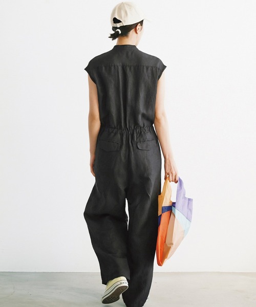 avecmoi（アヴェクモワ）の「【佐藤かなさんプロデュース】 アヴェクモワ　フレンチスリーブオールインワン〈ブラック〉（つなぎ/オールインワン・レディース・ブラック・SMALL/MEDIUM）」の9枚目の写真