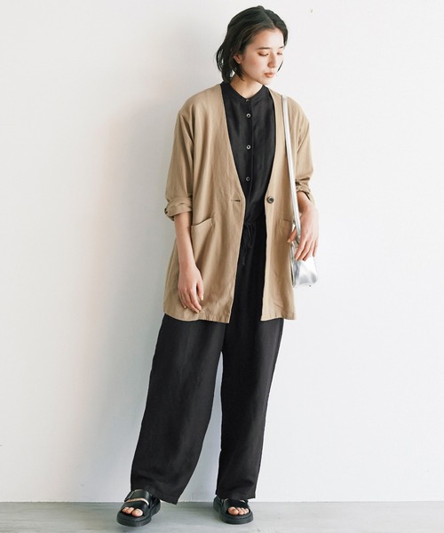 avecmoi（アヴェクモワ）の「【佐藤かなさんプロデュース】 アヴェクモワ　フレンチスリーブオールインワン〈ブラック〉（つなぎ/オールインワン・レディース・ブラック・SMALL/MEDIUM）」の10枚目の写真