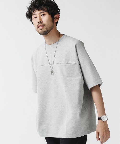 NANO universe（ナノユニバース）の「ポンチドルマンビッグＴシャツ（Tシャツ/カットソー・メンズ・トップグレー/ブラック/ホワイト・L/M/S）」の3枚目の写真