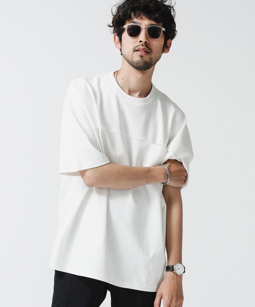 NANO universe（ナノユニバース）の「ポンチドルマンビッグＴシャツ（Tシャツ/カットソー・メンズ・トップグレー/ブラック/ホワイト・L/M/S）」の5枚目の写真