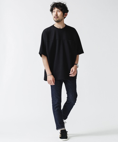 NANO universe（ナノユニバース）の「ポンチドルマンビッグＴシャツ（Tシャツ/カットソー・メンズ・トップグレー/ブラック/ホワイト・L/M/S）」の11枚目の写真