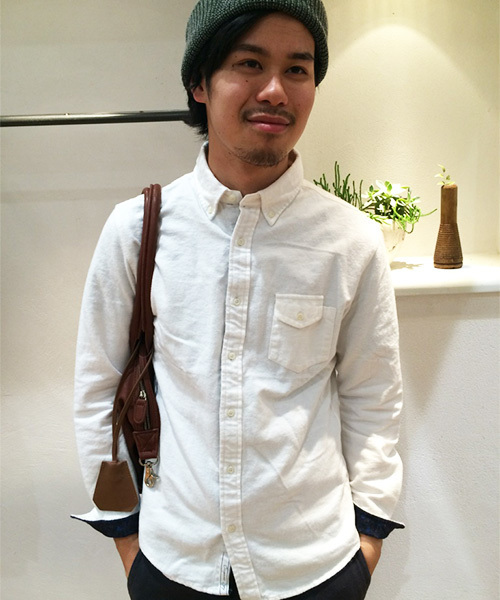 CIAOPANIC TYPY（チャオパニックティピー）の「起毛フランネルボタンダウン（シャツ/ブラウス・メンズ・ネイビー/ワインレッド/マスタード/ホワイト・SMALL/MEDIUM/LARGE）」の2枚目の写真