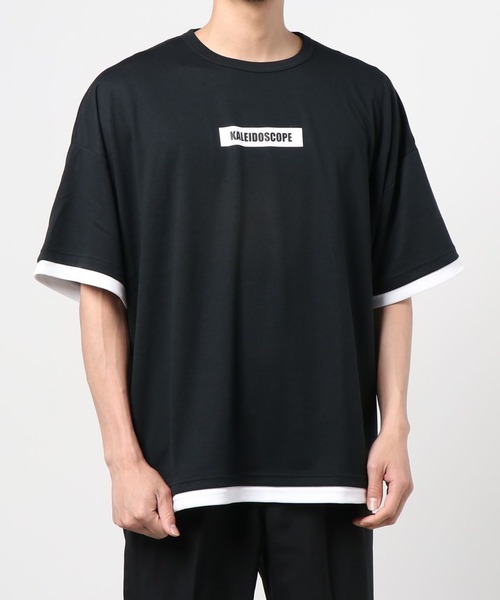 WEGO（ウィゴー）の「WEGO/バンダナプリントレイヤードビックシルエット半袖Tシャツ（Tシャツ/カットソー・メンズ・ホワイト/ブラック/イエロー・MEDIUM/LARGE）」の4枚目の写真