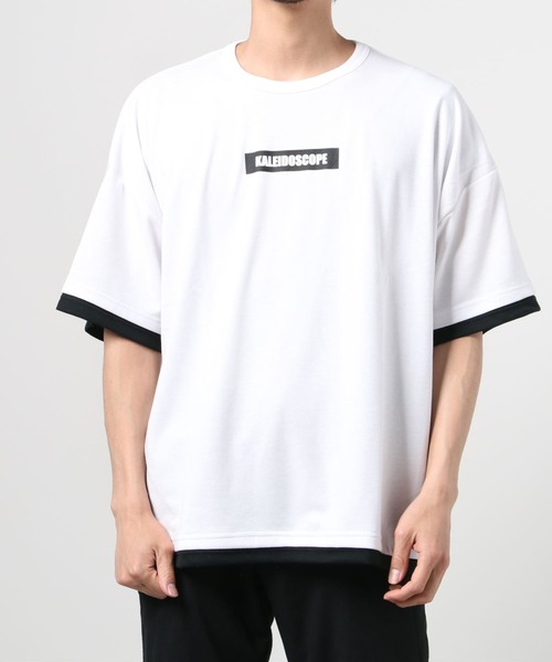 WEGO（ウィゴー）の「WEGO/バンダナプリントレイヤードビックシルエット半袖Tシャツ（Tシャツ/カットソー・メンズ・ホワイト/ブラック/イエロー・MEDIUM/LARGE）」の7枚目の写真