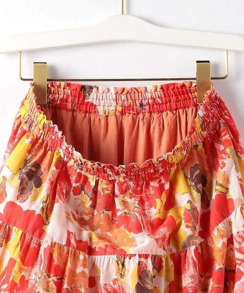 良品 25AW ヌキテパ フラワープリント スカート ティアード green label relaxing（グリーンレーベルリラクシング）の「ne quittez