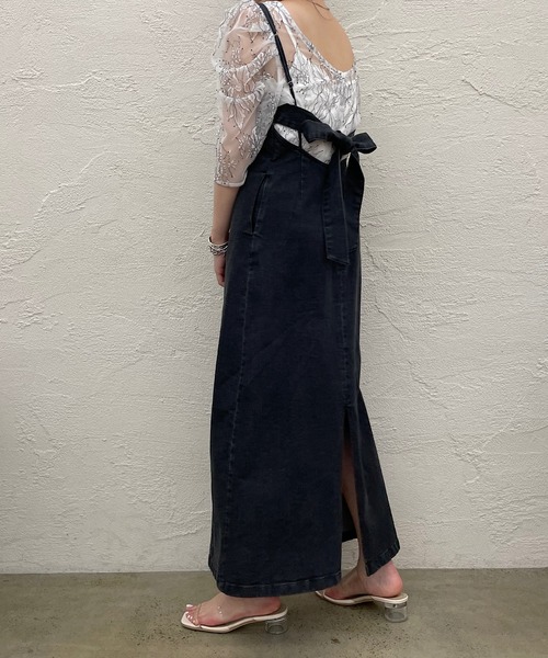 Chico（チコ）の「キャミ付き刺繍レーストップス（シャツ