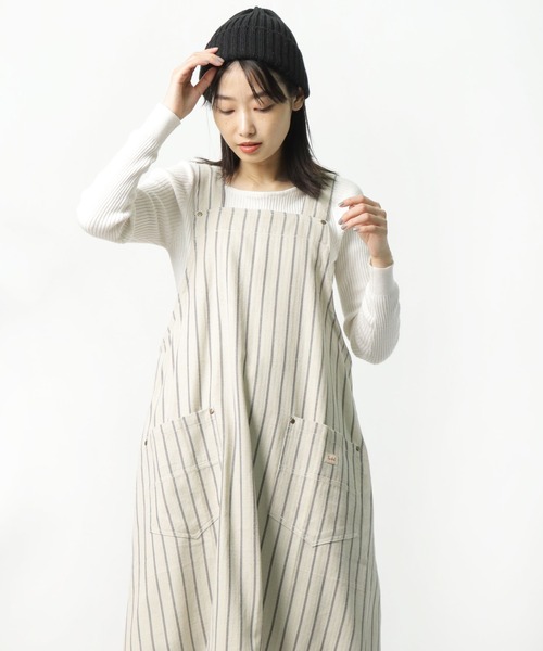 salle de bal（サルデバル）の「switch / スイッチ  ロングエプロン H型 胸当て エプロン Htype  ベンジャミン ジャスミン チェックミン AMG-37-23 FRH（エプロン・レディース・グリーン/アイボリー/ブラック/ライトグレー/ネイビー/ダークグレー/マスタード/ダークブルー/ホワイト系その他/ホワイト・FREE）」の11枚目の写真