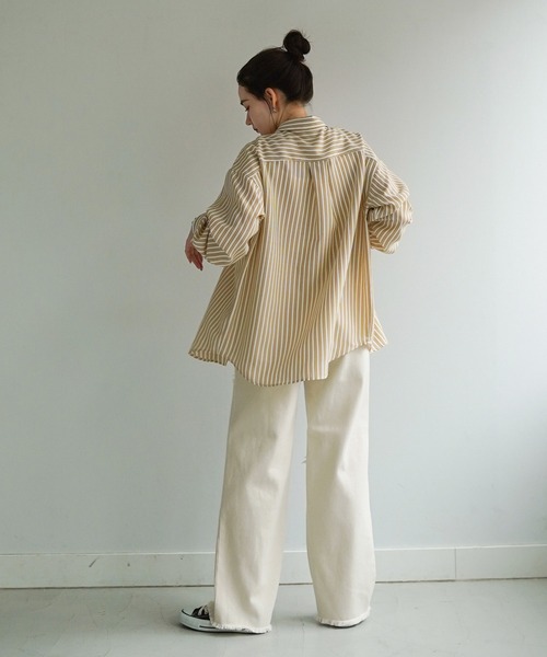 TINA：JOJUN（ティーナジョジュン）の「ダメージ ストレート デニム パンツ TINA：JOJUN（デニムパンツ・レディース・ライトブルー/アイボリー・S/M/XS）」の11枚目の写真