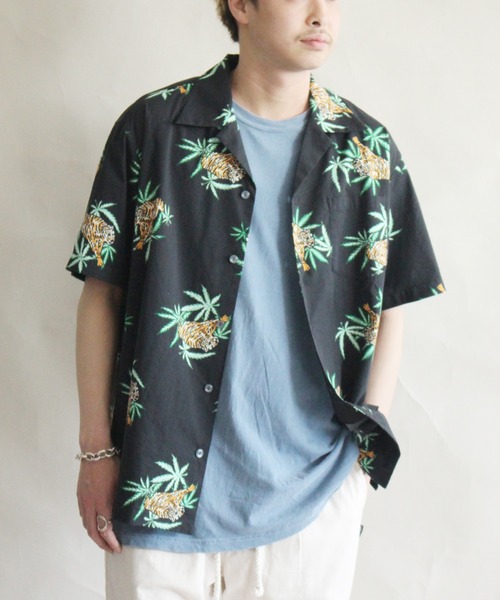 MANASTASH（マナスタッシュ）の「MANASTASH × CAL O LINE / マナスタッシュ×キャルオーライン HAWAIAN SHIRT/JUNGLE FEVER ハワイアンシャツ アロハシャツ（シャツ/ブラウス・メンズ・ホワイト/ブラック・MEDIUM/LARGE/X-LARGE）」の7枚目の写真