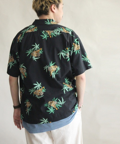 MANASTASH（マナスタッシュ）の「MANASTASH × CAL O LINE / マナスタッシュ×キャルオーライン HAWAIAN SHIRT/JUNGLE FEVER ハワイアンシャツ アロハシャツ（シャツ/ブラウス・メンズ・ホワイト/ブラック・MEDIUM/LARGE/X-LARGE）」の6枚目の写真