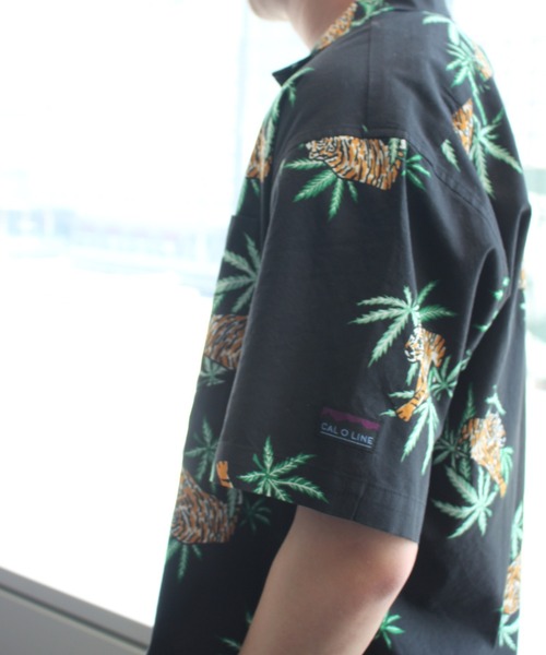 MANASTASH（マナスタッシュ）の「MANASTASH × CAL O LINE / マナスタッシュ×キャルオーライン HAWAIAN SHIRT/JUNGLE FEVER ハワイアンシャツ アロハシャツ（シャツ/ブラウス・メンズ・ホワイト/ブラック・MEDIUM/LARGE/X-LARGE）」の5枚目の写真