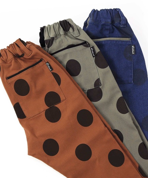DILASH(ディラッシュ)の「ドット柄スーパーストレッチテーパードパンツ(その他パンツ・キッズ・カーキ/ブルー/レンガ・120/140/100/80/90/110/130/150)」の7枚目の写真