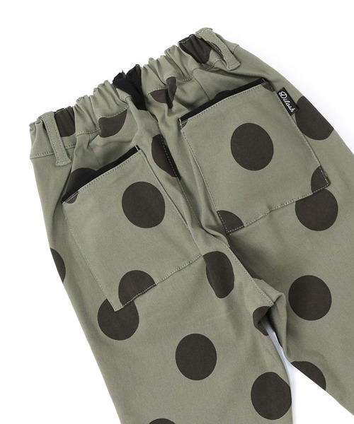 DILASH(ディラッシュ)の「ドット柄スーパーストレッチテーパードパンツ(その他パンツ・キッズ・カーキ/ブルー/レンガ・120/140/100/80/90/110/130/150)」の5枚目の写真