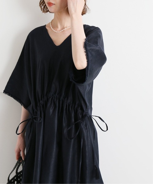 IENA（イエナ）の「maison リネンフリンジワンピース◆（ワンピース・レディース・ブラック/ホワイト・FREE）」の21枚目の写真