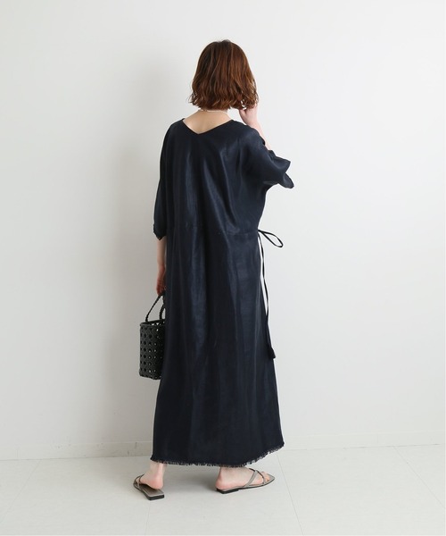 IENA（イエナ）の「maison リネンフリンジワンピース◆（ワンピース・レディース・ブラック/ホワイト・FREE）」の22枚目の写真