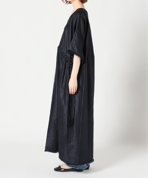IENA（イエナ）の「maison リネンフリンジワンピース◆（ワンピース・レディース・ブラック/ホワイト・FREE）」の6枚目の写真