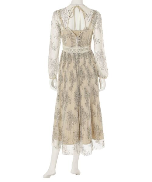 MERCURYDUO（マーキュリーデュオ）の「レースプリーツジャンスカセットドレス（ワンピース・レディース・アイボリー/ブラウン・MEDIUM/SMALL）」の5枚目の写真