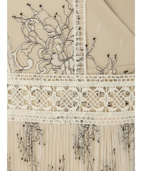 MERCURYDUO（マーキュリーデュオ）の「レースプリーツジャンスカセットドレス（ワンピース・レディース・アイボリー/ブラウン・MEDIUM/SMALL）」の11枚目の写真