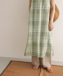 URBAN RESEARCH DOORS | リネンチェックワンピース(ワンピース)