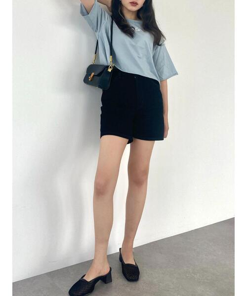 emutto（エミュット）の「【オリジナル】emutto刺繍 クロップT（Tシャツ/カットソー・レディース・ホワイト/ブルー/チャコールグレー・FREE）」の9枚目の写真