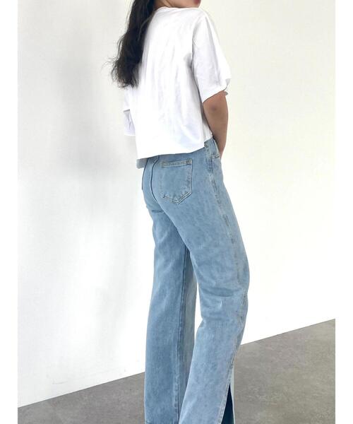 emutto（エミュット）の「【オリジナル】emutto刺繍 クロップT（Tシャツ/カットソー・レディース・ホワイト/ブルー/チャコールグレー・FREE）」の13枚目の写真