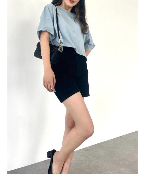 emutto（エミュット）の「【オリジナル】emutto刺繍 クロップT（Tシャツ/カットソー・レディース・ホワイト/ブルー/チャコールグレー・FREE）」の16枚目の写真