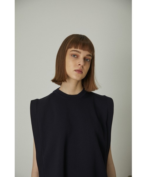 RIM.ARK（リムアーク）の「Square knit vest（タンクトップ・レディース・ネイビー/グレー/ライトベージュ・FREE）」の18枚目の写真