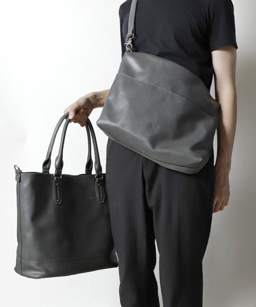 UNION STATION（ユニオンステーション）の「【ショルダーバッグ内蔵】３WAYトートバッグ（トートバッグ・メンズ・ブラック/グレー・FREE）」の14枚目の写真