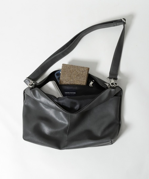 UNION STATION（ユニオンステーション）の「【ショルダーバッグ内蔵】３WAYトートバッグ（トートバッグ・メンズ・ブラック/グレー・FREE）」の21枚目の写真