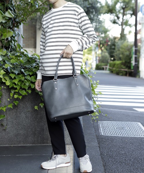 UNION STATION（ユニオンステーション）の「【ショルダーバッグ内蔵】３WAYトートバッグ（トートバッグ・メンズ・ブラック/グレー・FREE）」の13枚目の写真