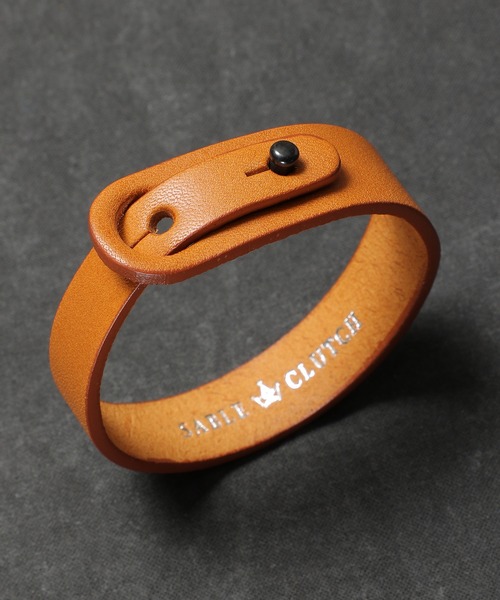 KNOB HOOK BRACELET - 栃木レザー（レザーブレスレット