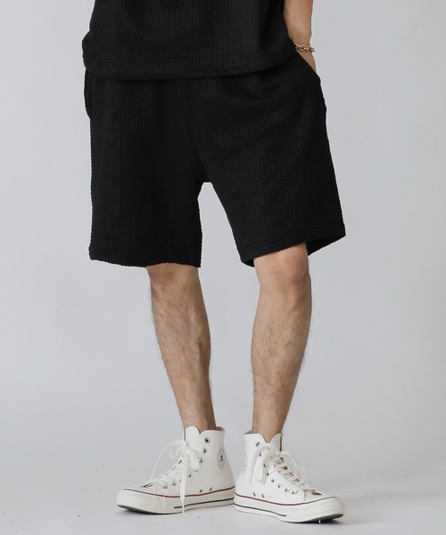 ADMIX/ATELIER SAB MEN（アドミックスアトリエサブメン）の「【Lounge wear】ビッグワッフル ／ リラックス イージー ショーツ（その他パンツ・メンズ・ブラック/ベージュ/ネイビー・48/50/52）」の2枚目の写真
