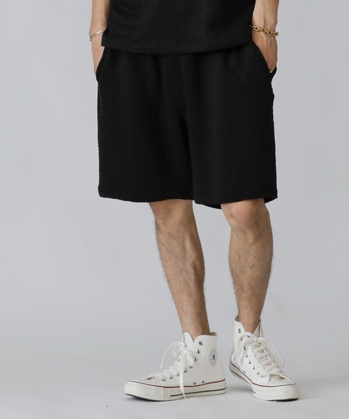 ADMIX/ATELIER SAB MEN（アドミックスアトリエサブメン）の「【Lounge wear】ビッグワッフル ／ リラックス イージー ショーツ（その他パンツ・メンズ・ブラック/ベージュ/ネイビー・48/50/52）」の21枚目の写真